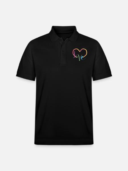 L♡VE - Stanley/Stella Unisex Organic Polo Shirt PREPSTER - black