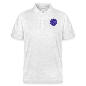 dinosaur moon animal cool beards beard - Stanley/Stella Unisex Bio-Poloshirt PREPSTER - Weiß meliert - Vorne - Roxy (174cm) & Andy (188cm)