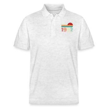Legend 1992 Geburtstagsshirt Geschenk Jubiläum Par - Stanley/Stella Unisex Bio-Poloshirt PREPSTER - Weiß meliert - Vorne - Roxy (174cm) & Andy (188cm)
