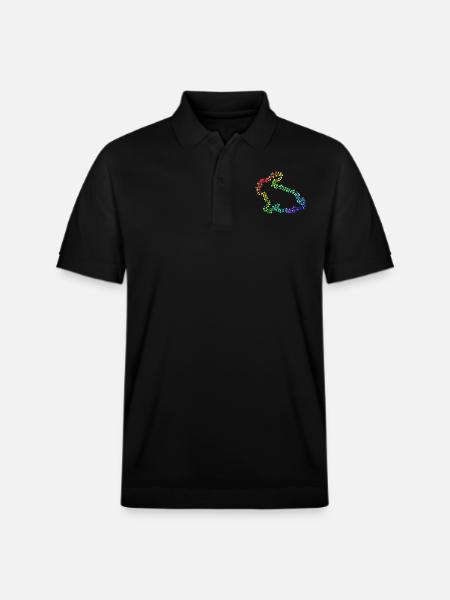 Hase bunte Punkte - Stanley/Stella Unisex Bio-Poloshirt PREPSTER - Schwarz