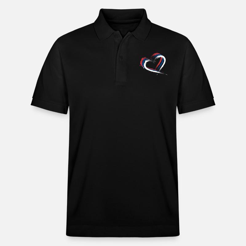 Flagge Serbien - Stanley/Stella Unisex Bio-Poloshirt PREPSTER - Schwarz