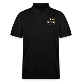 Accrochez-vous avec mes gnomies - Polo PREPSTER bio Stanley/Stella Unisexe - noir - Devant - Roxy (174cm) & Andy (188cm)