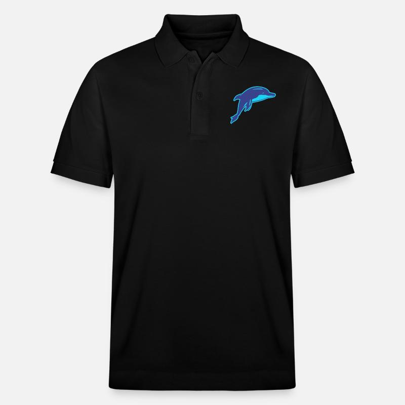 Der Delphin - Stanley/Stella Unisex Bio-Poloshirt PREPSTER - Schwarz