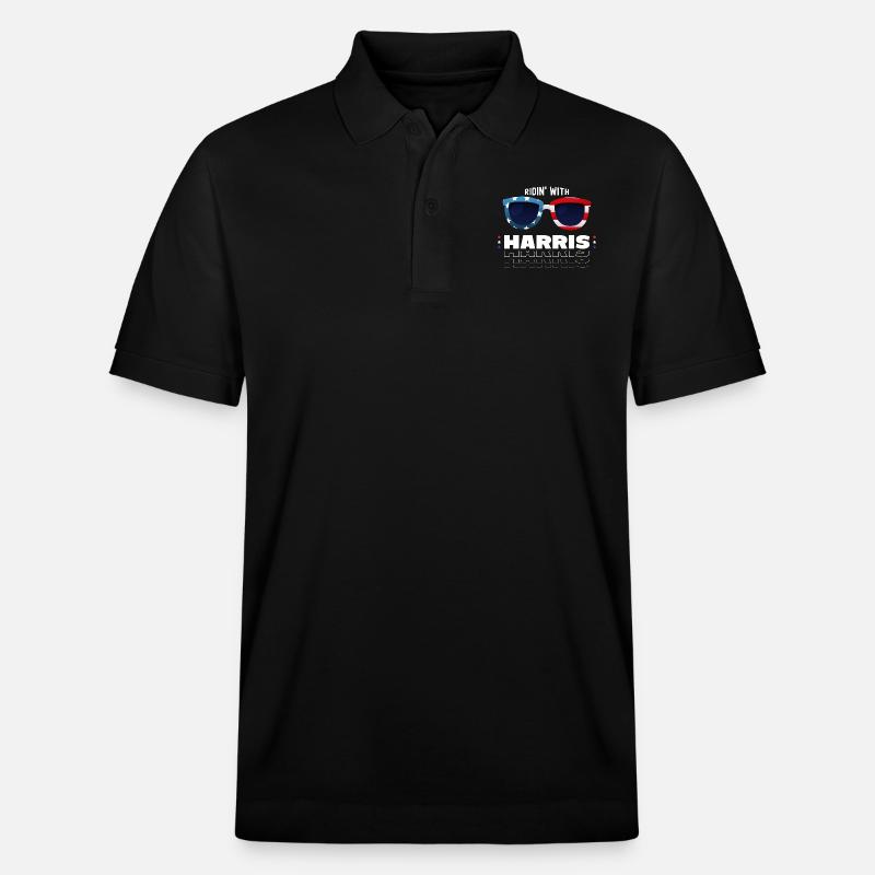 Rouler avec Harris 2024 - Polo PREPSTER bio Stanley/Stella Unisexe - noir