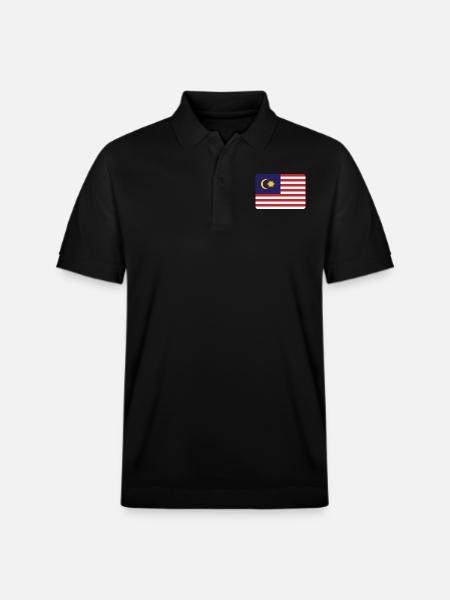 MALAYSIA FLAG - Stanley/Stella Unisex Organic Polo Shirt PREPSTER - black