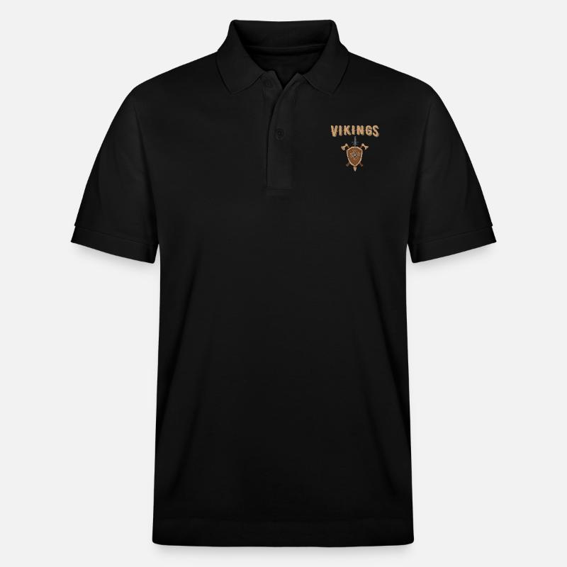 Wikinger Schild Vikings - Stanley/Stella Unisex Bio-Poloshirt PREPSTER - Schwarz