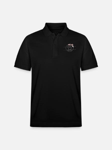 team_bride_flower_1 - Stanley/Stella Unisex Organic Polo Shirt PREPSTER - black