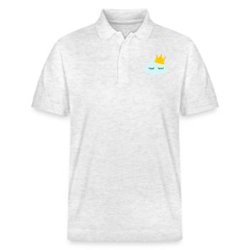 cloud - Stanley/Stella Unisex Organic Polo Shirt PREPSTER - heather white - Front - Roxy (174cm) & Andy (188cm)