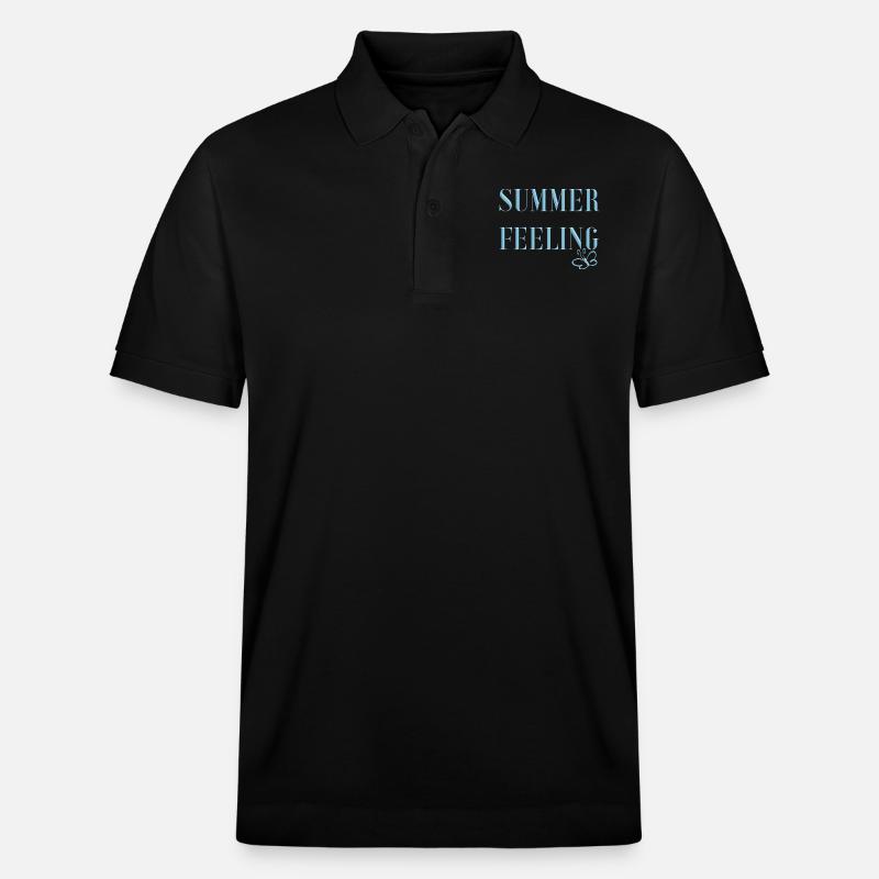 SENSATION D’ÉTÉ avec papillon - Polo PREPSTER bio Stanley/Stella Unisexe - noir