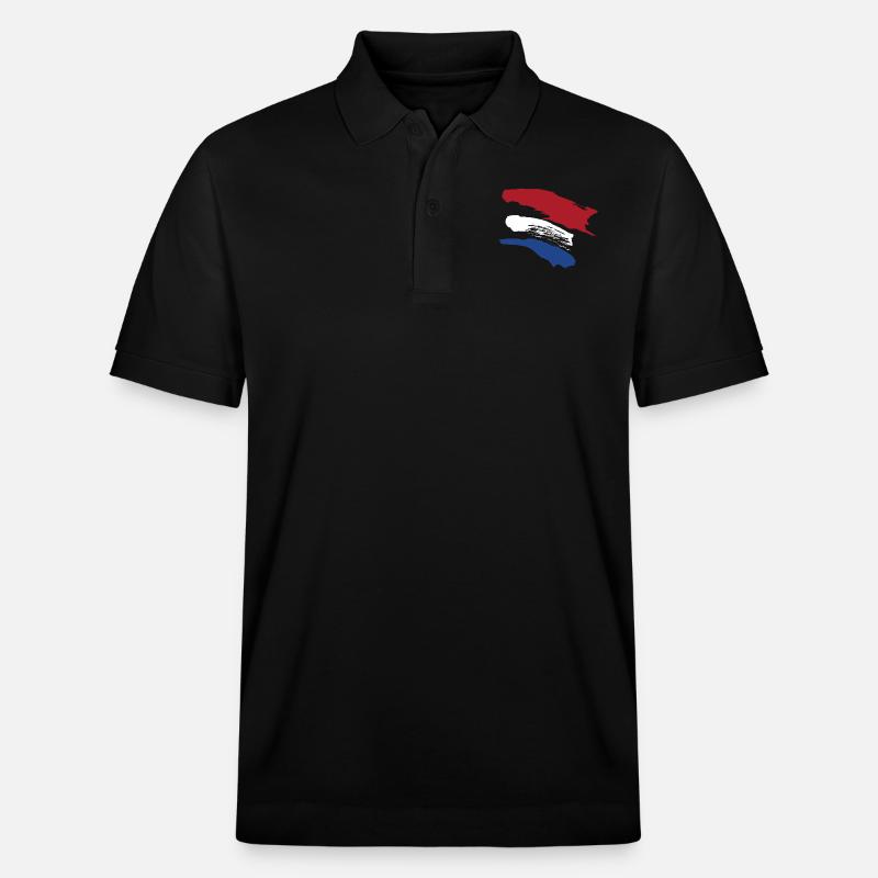 Drapeau de style néerlandais - Polo PREPSTER bio Stanley/Stella Unisexe - noir