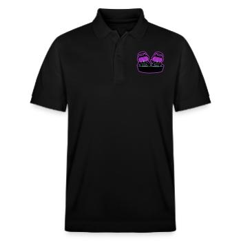 2 DJ Eulen Mischpult Musik auflegen Club Party Duo - Stanley/Stella Unisex Bio-Poloshirt PREPSTER - Schwarz - Vorne - Roxy (174cm) & Andy (188cm)
