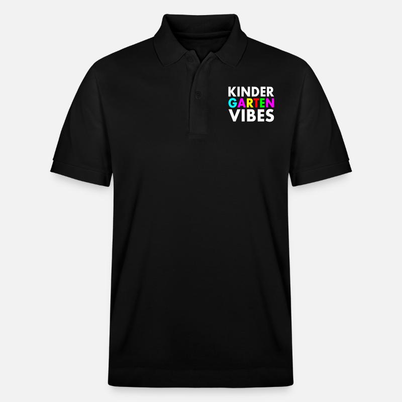 kindergarten vibes - Stanley/Stella Unisex Bio-Poloshirt PREPSTER - Schwarz