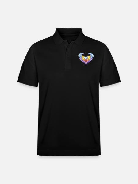 Mein Herz Mama - Stanley/Stella Unisex Bio-Poloshirt PREPSTER - Schwarz