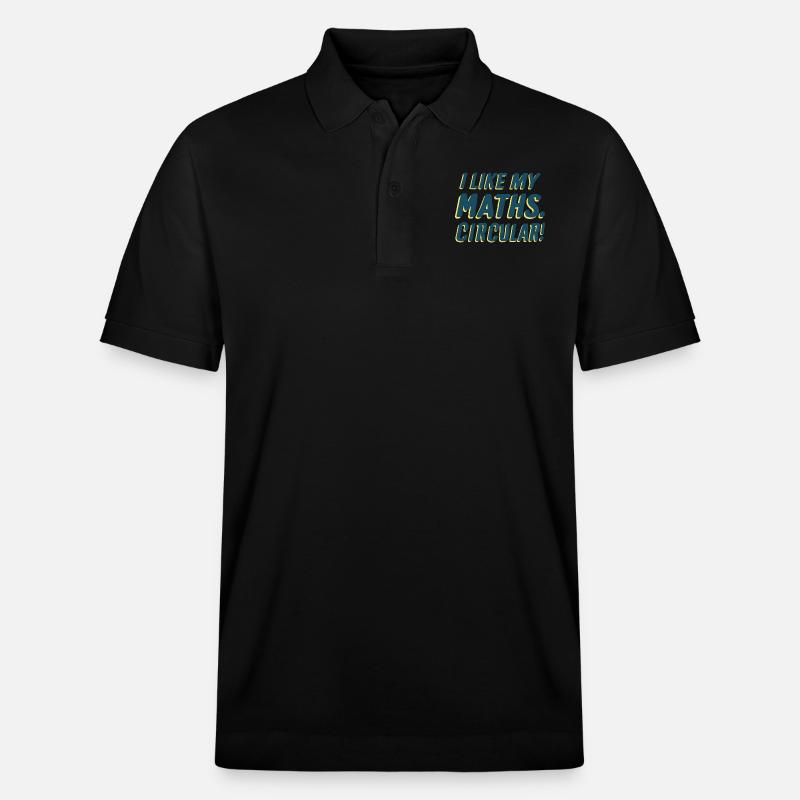 I LIKE MY MATHS. CIRCULAR! - Stanley/Stella Unisex Organic Polo Shirt PREPSTER - black
