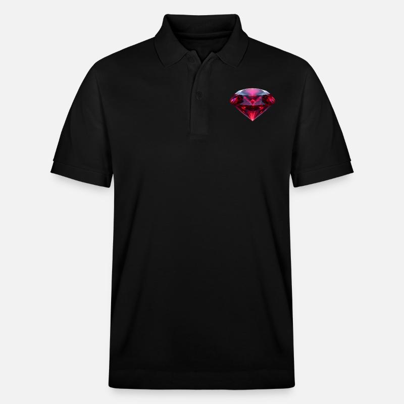 Reddish Ruby - Stanley/Stella Unisex Organic Polo Shirt PREPSTER - black