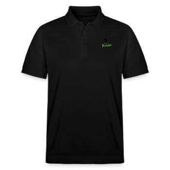 The Brain - Stanley/Stella Unisex Bio-Poloshirt PREPSTER - Schwarz - Vorne - Roxy (174cm) & Andy (188cm)