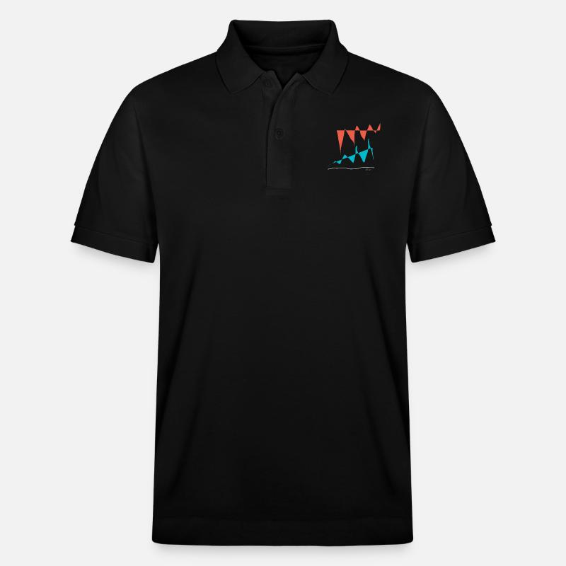 Abstract design Abstand der Klippen - Stanley/Stella Unisex Bio-Poloshirt PREPSTER - Schwarz