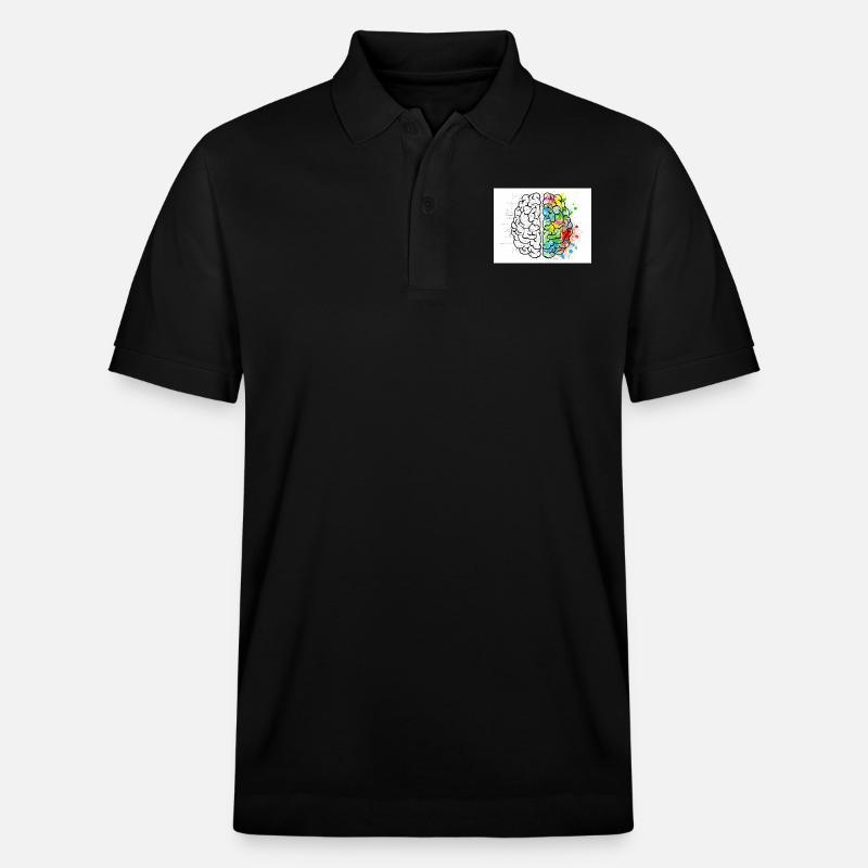 Gehirn Kunst - Stanley/Stella Unisex Bio-Poloshirt PREPSTER - Schwarz