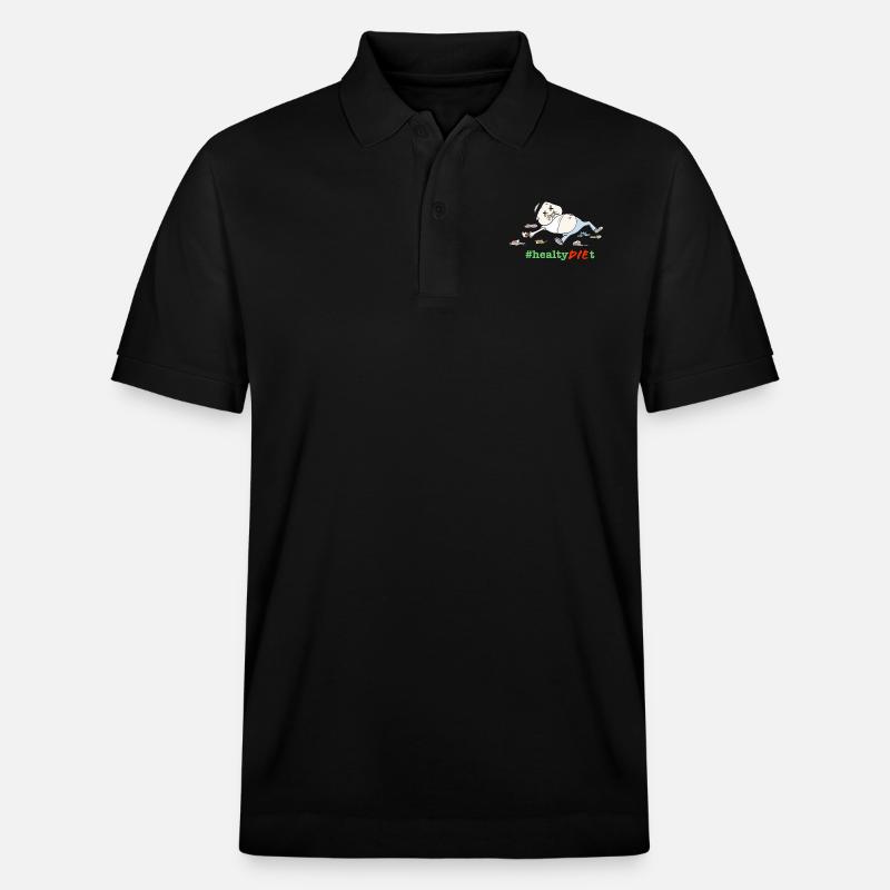 Gesunde Ernährung - Stanley/Stella Unisex Bio-Poloshirt PREPSTER - Schwarz