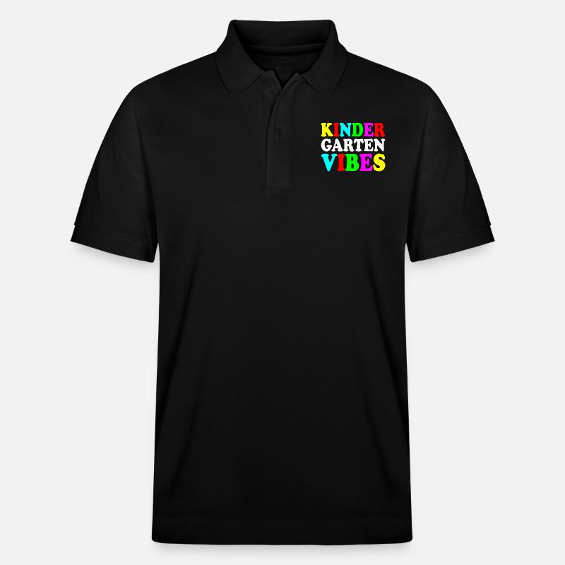 kindergarten vibes - Stanley/Stella Unisex Bio-Poloshirt PREPSTER - Schwarz