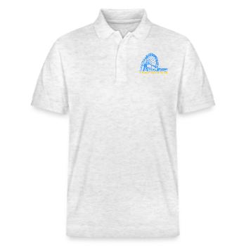 PROFITEZ DE VOTRE BALADE - Polo PREPSTER bio Stanley/Stella Unisexe - blanc chiné - Devant - Roxy (174cm) & Andy (188cm)