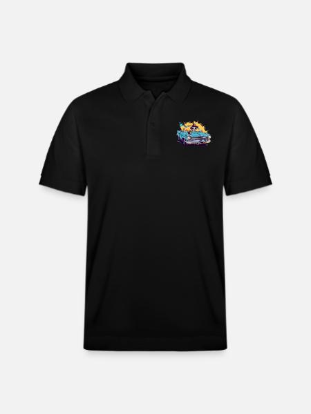 Emma in a convertible - Stanley/Stella Unisex Organic Polo Shirt PREPSTER - black