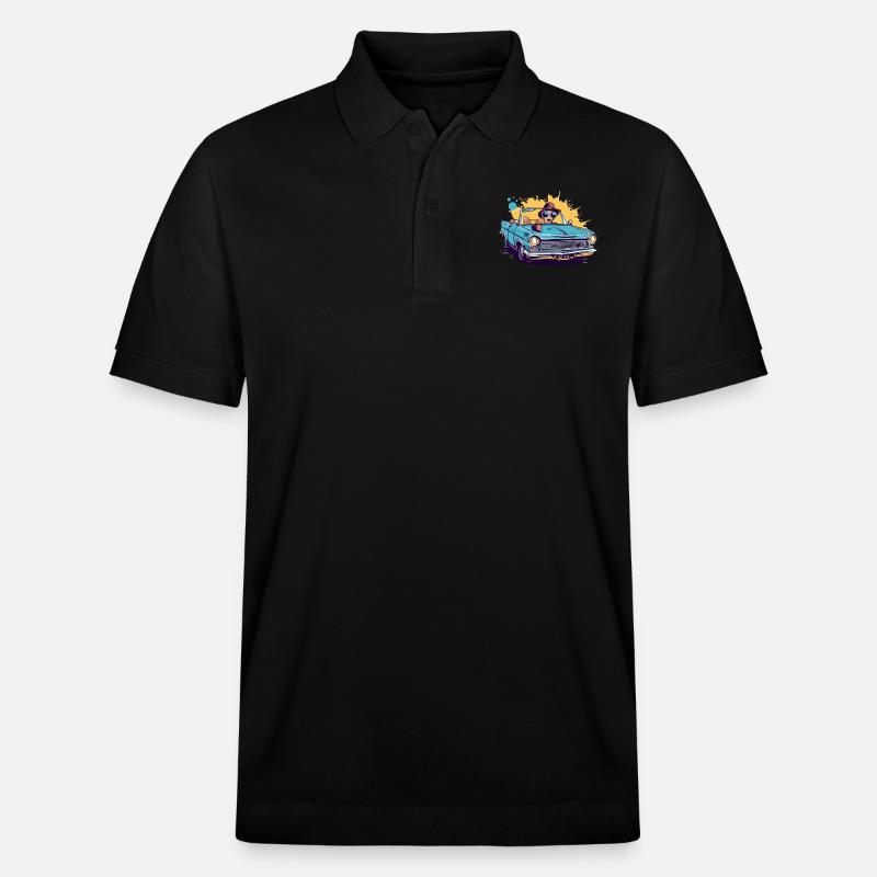 Emma im Cabrio - Stanley/Stella Unisex Bio-Poloshirt PREPSTER - Schwarz