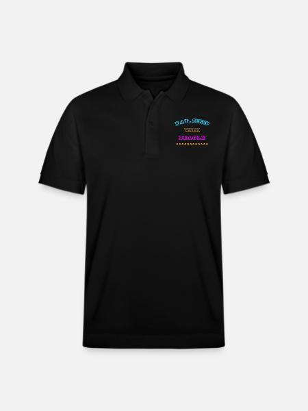 Eat, Sleep, Walk, Beagle - Stanley/Stella Unisex Organic Polo Shirt PREPSTER - black