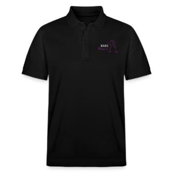 In dubio Prosecco - Stanley/Stella Unisex Bio-Poloshirt PREPSTER - Schwarz - Vorne - Roxy (174cm) & Andy (188cm)