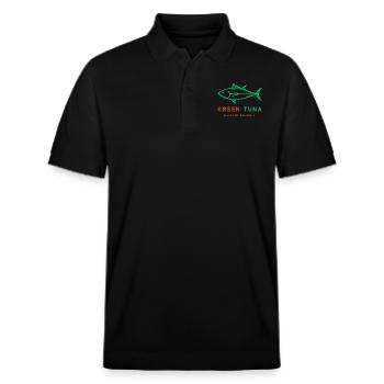 GREEN Tuna - Stanley/Stella Unisex Bio-Poloshirt PREPSTER - Schwarz - Vorne - Roxy (174cm) & Andy (188cm)