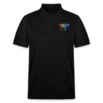 love is love - Stanley/Stella Unisex Bio-Poloshirt PREPSTER - Schwarz - Vorne - Roxy (174cm) & Andy (188cm)