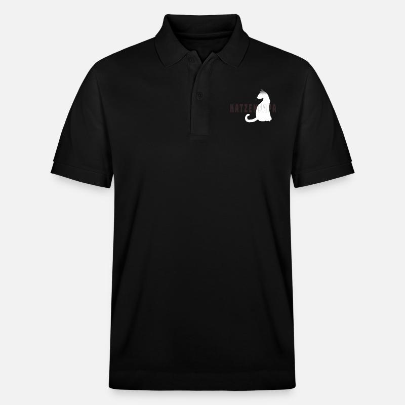 Katzenpapa - Stanley/Stella Unisex Bio-Poloshirt PREPSTER - Schwarz