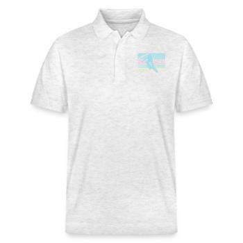 Summer Sunshine Biking - Stanley/Stella Unisex Organic Polo Shirt PREPSTER - heather white - Front - Roxy (174cm) & Andy (188cm)