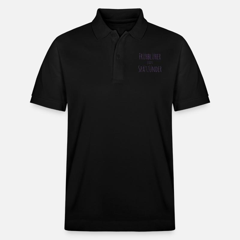 Frühblüher statt Spätzünder - Stanley/Stella Unisex Bio-Poloshirt PREPSTER - Schwarz