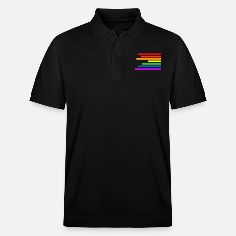 Regenbogen - Stanley/Stella Unisex Bio-Poloshirt PREPSTER - Schwarz