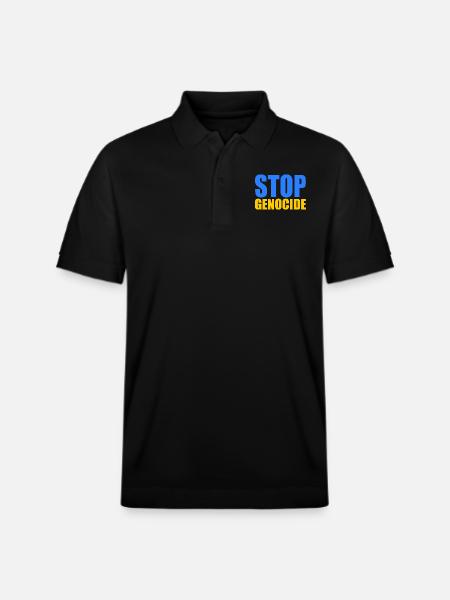 Stop genocide - Stanley/Stella Unisex Organic Polo Shirt PREPSTER - black