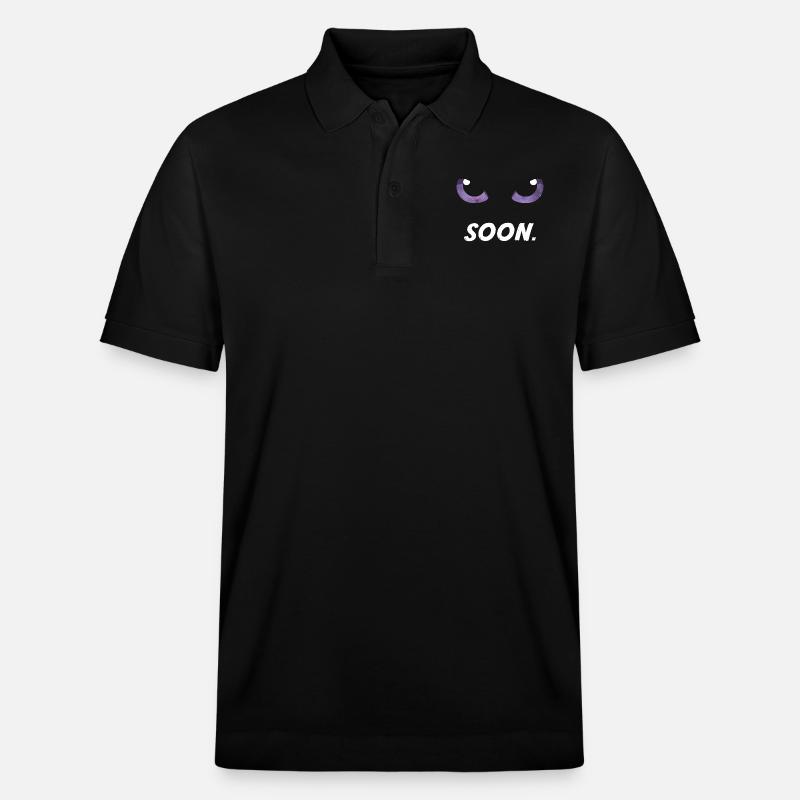 Yeux de chat violets bientôt - Polo PREPSTER bio Stanley/Stella Unisexe - noir