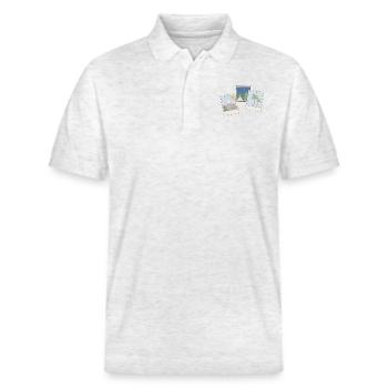 Bilder Trio - Stanley/Stella Unisex Bio-Poloshirt PREPSTER - Weiß meliert - Vorne - Roxy (174cm) & Andy (188cm)