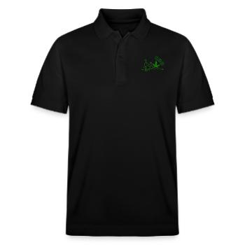 CBD molecular structure - Stanley/Stella Unisex Organic Polo Shirt PREPSTER - black - Front - Roxy (174cm) & Andy (188cm)