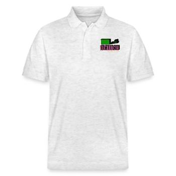 contemporary fiction funny sayings funny - Stanley/Stella Unisex Organic Polo Shirt PREPSTER - heather white - Front - Roxy (174cm) & Andy (188cm)