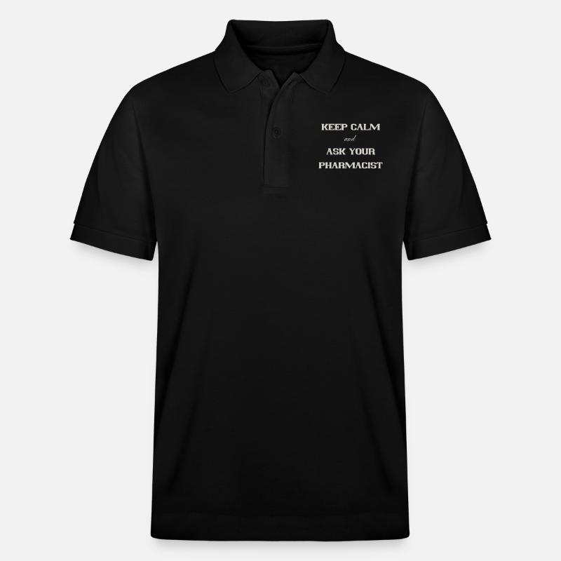 keep calm - Stanley/Stella Unisex Organic Polo Shirt PREPSTER - black