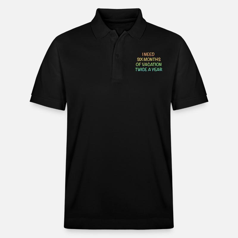 Ferien - Stanley/Stella Unisex Bio-Poloshirt PREPSTER - Schwarz