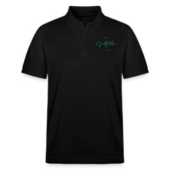 LIEBE ZUM PATEN - Stanley/Stella Unisex Bio-Poloshirt PREPSTER - Schwarz - Vorne - Roxy (174cm) & Andy (188cm)