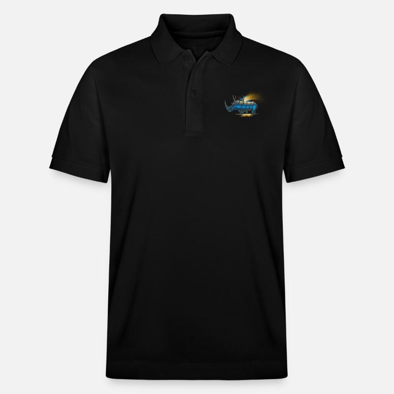 Saved rhino - Stanley/Stella Unisex Bio-Poloshirt PREPSTER - Schwarz