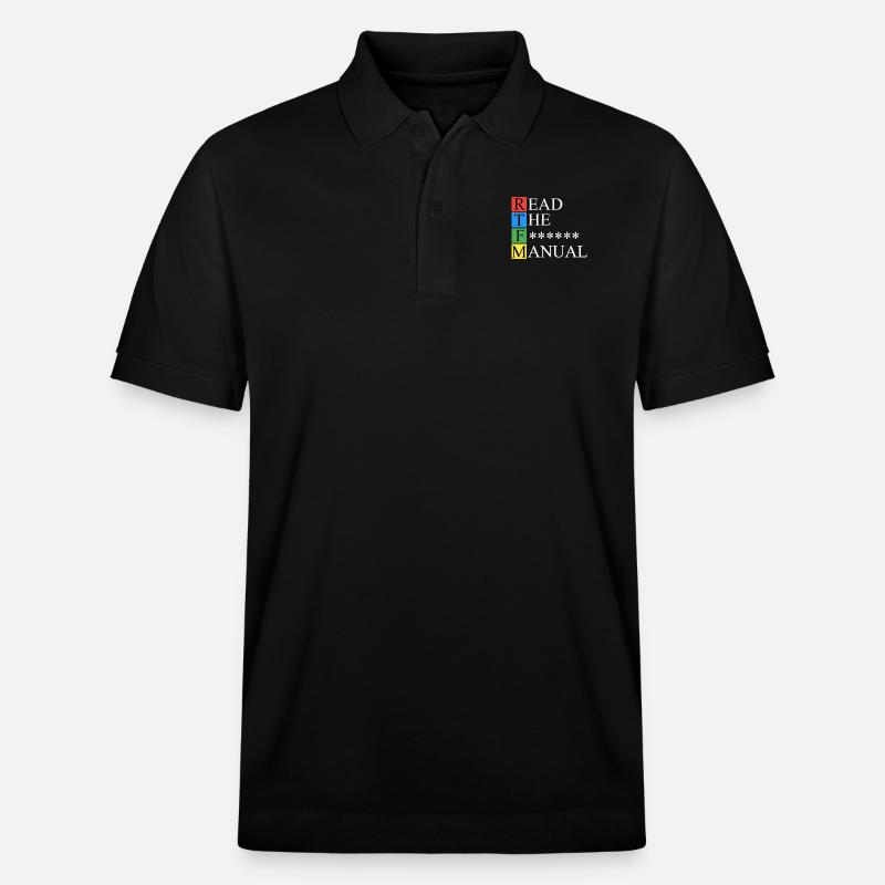RTFM Dunkel - Stanley/Stella Unisex Bio-Poloshirt PREPSTER - Schwarz