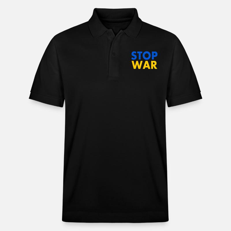 Stop war - Polo PREPSTER bio Stanley/Stella Unisexe - noir