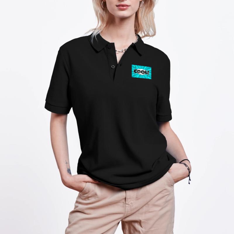 cool Comic Style Bubble Graffiti Lettering Stanley/Stella Unisex Organic Polo Shirt PREPSTER