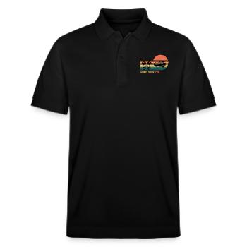 Enjoy your car - Stanley/Stella Unisex Bio-Poloshirt PREPSTER - Schwarz - Vorne - Roxy (174cm) & Andy (188cm)
