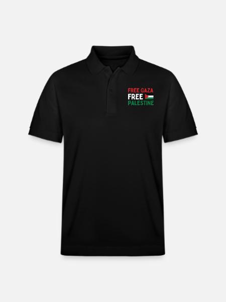 GRATIS Gaza FRI Palæstina - Stanley/Stella PREPSTER økologisk unisex poloshirt - sort