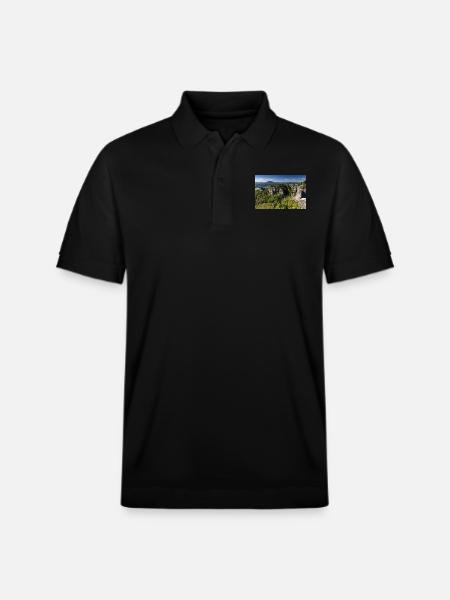 Bastei in Saxon Switzerland - Stanley/Stella Unisex Organic Polo Shirt PREPSTER - black